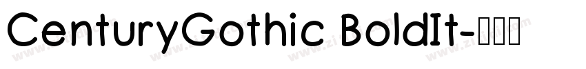 CenturyGothic BoldIt字体转换